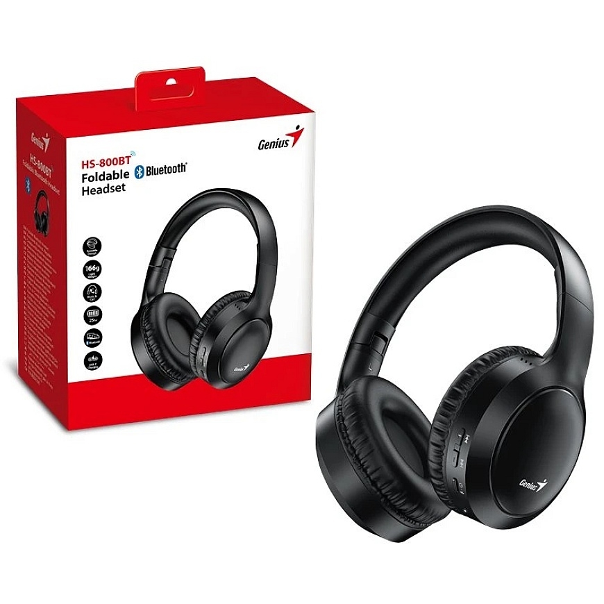 Genius HS-800BT наушники с микрофоном, беспроводные, черные, bluetooth – 2