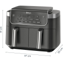 Karstā gaisa friteze Ninja Foodi Dual Zone DZ801EU, melnā krāsā, 2470 W, 7.6 l Karstā gaisa friteze Ninja Foodi Dual Zone DZ801EU, melnā krāsā, 2470 W, 7.6 l