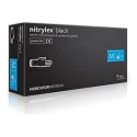 Vienkartinės pirštinės NITRYLEX PF, nitrilinės, nepudruotos, juodos spalvos, S, 100 vnt.