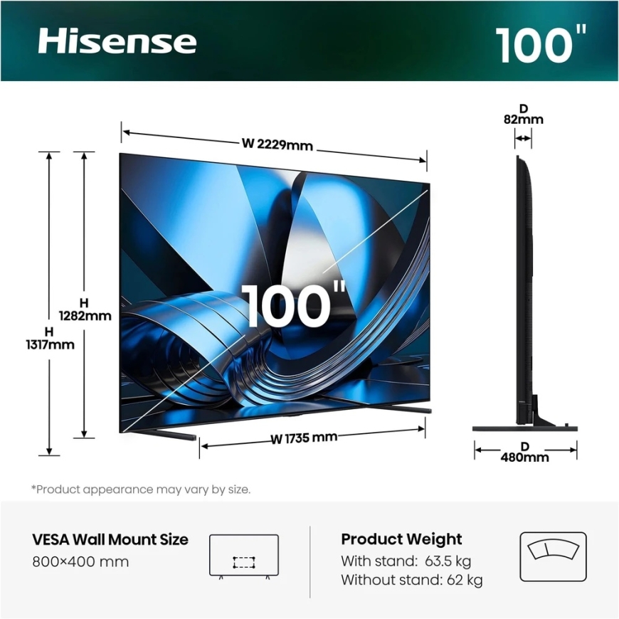 Hisense 100" TV – 2