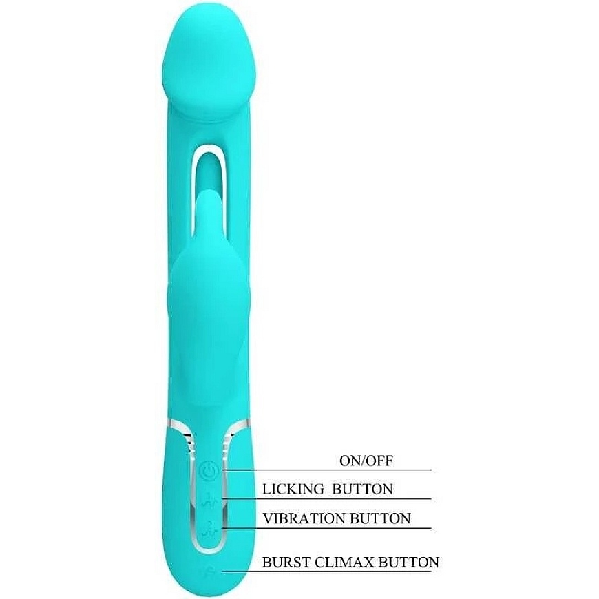Pretty Love Flirtation PRETTY LOVE - Green Massager, 7 Vibration Functions, 4 Licking Settings – 3