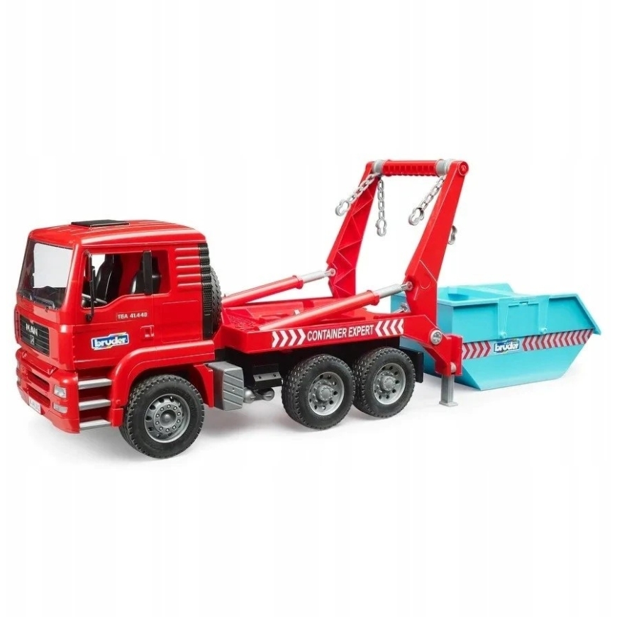 BRUDER MAN TGA prügikonteineriga veoauto, 02741 – 4