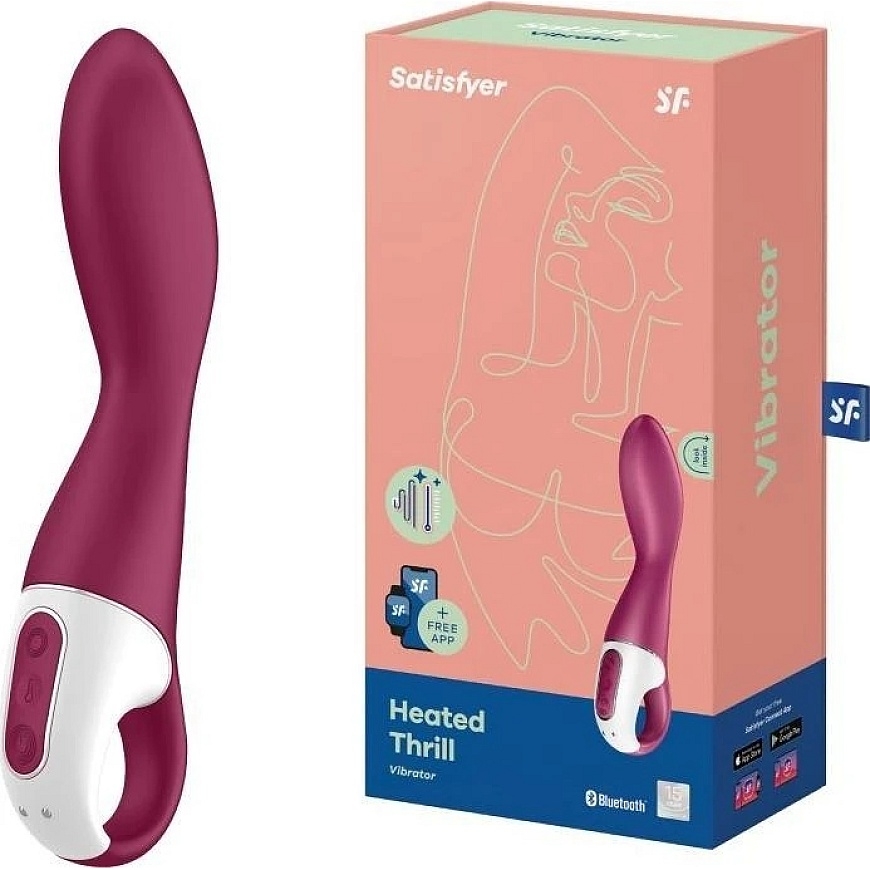 "Satisfyer SATISFYER_Heated Thrill Vibrator" vibrators ar "Connect" lietotni violetā krāsā – 3