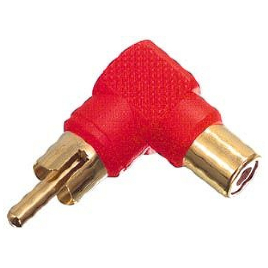 RCA kontaktligzdas pāris sarkans 90 grādi