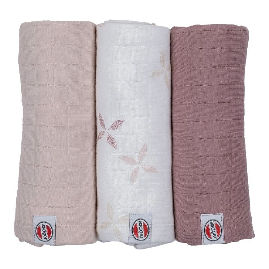 Uutuus! Lodger Swadler Solid Matcha puuvillainen vaippa Rose 70x70 cm 3 kpl. SWM 107