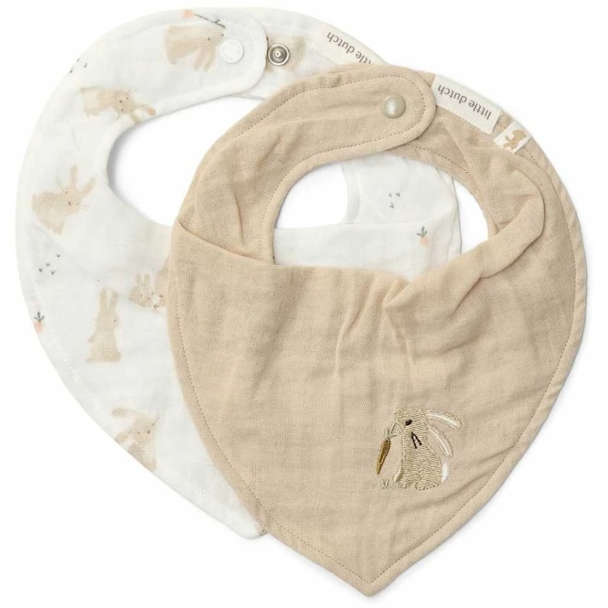 Little Dutch Bandana Bibs 2 pcs. Baby Bunny