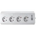 Oem rozeta su 4 lizdais, maks. 3680W, 2xUSB A, 2x type C jungtys su 2m maitinimo laidu E42 balta Oem rozeta su 4 lizdais, maks. 3680W, 2xUSB A, 2x type C jungtys su 2m maitinimo laidu E42 balta