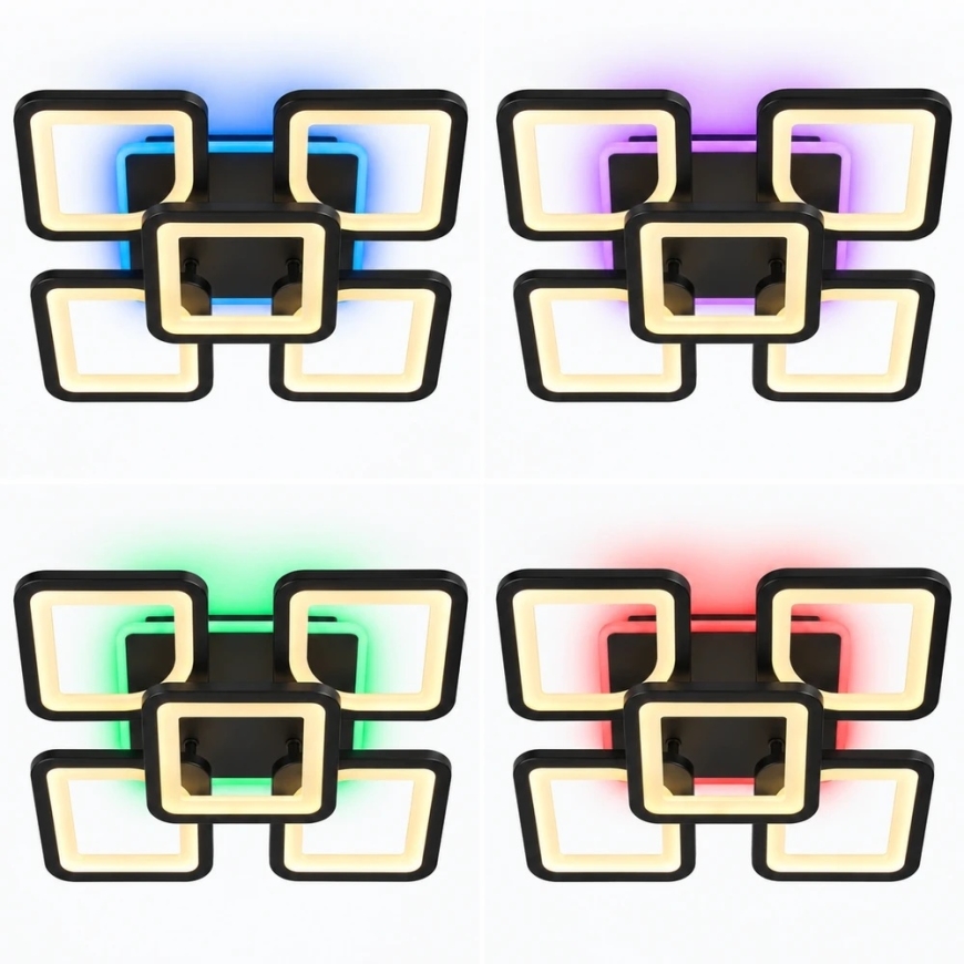 Lubinis šviestuvas ATL ZD214 LED lubų šviestuvas RGB juodas + pultas – 2