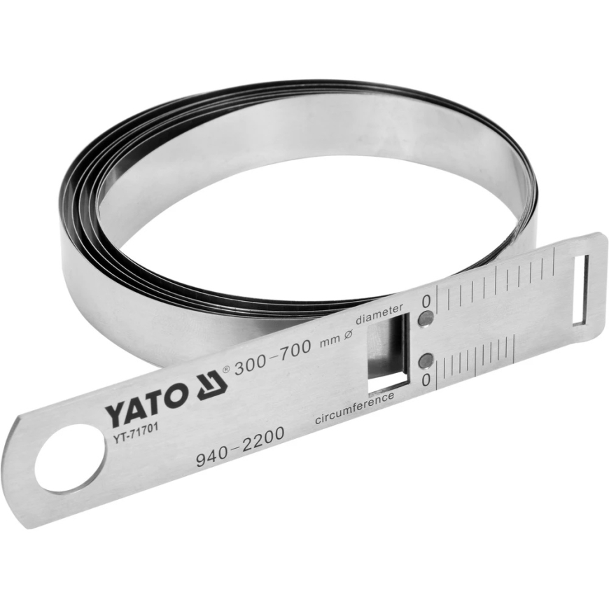 Yato MÕÕTMISVAHEND DIAMEETRI JA ÜMBRUSE MÕÕTMISEKS 940-2200/0,1 MM, ROOSTEVABAST TERASEST