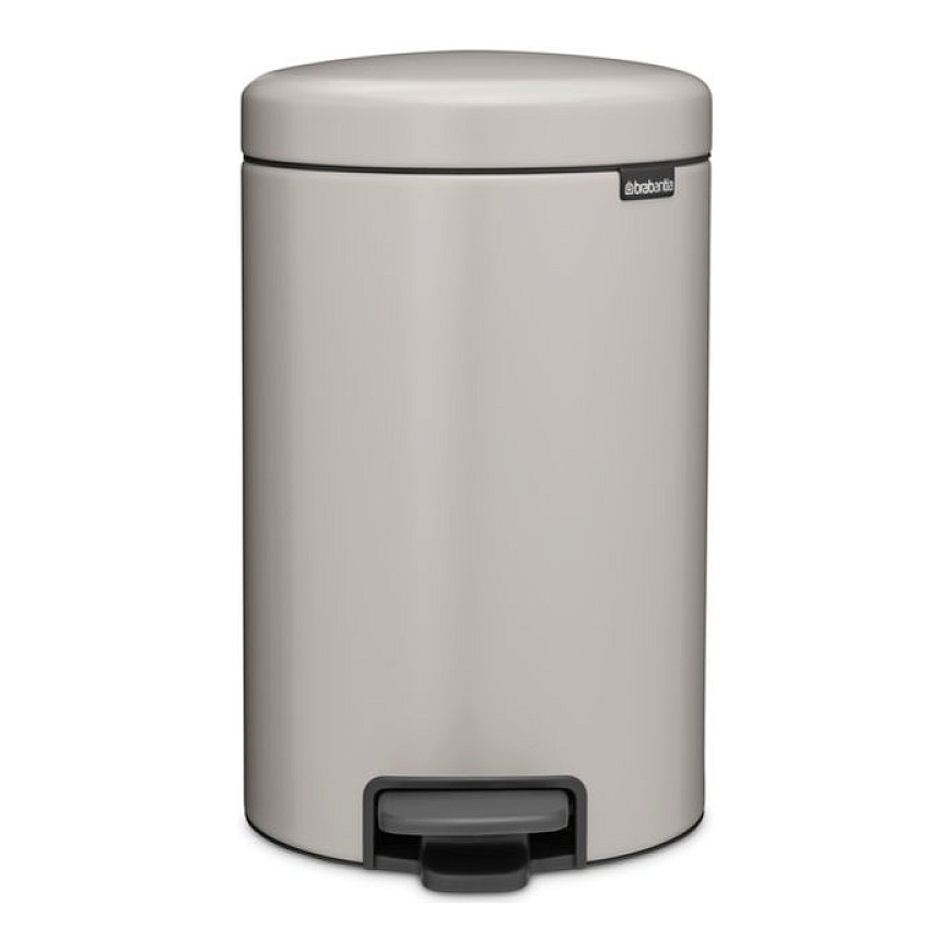 BRABANTIA šiukšlių dėžė su pedalu NewIcon 12 l Soft Grey 252303 (8710755252303)