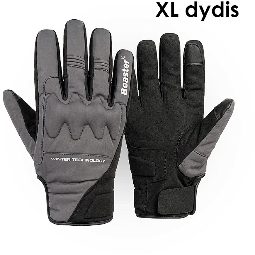 Beaster Ziemas motociklista cimdi, BS9093XL, XL izmērs
