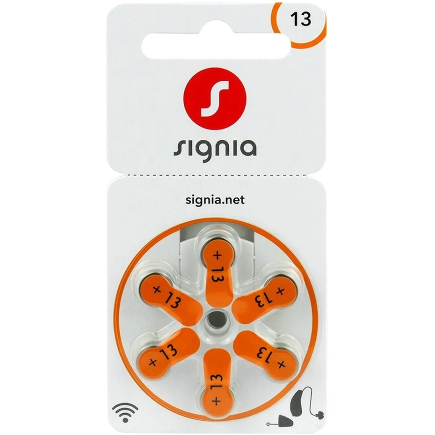 Battery - Signia 13 6BL Zinc-Air Hearing Aid Battery 1.45V