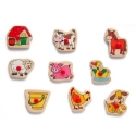 Woody pusle 91184 Eco puidust harivad ja lõbusad mõistatused - Taluloomad (10 tk) 3-aastastele ja vanematele lastele (30x21cm) Woody pusle 91184 Eco puidust harivad ja lõbusad mõistatused - Taluloomad (10 tk) 3-aastastele ja vanematele lastele (30x21cm)