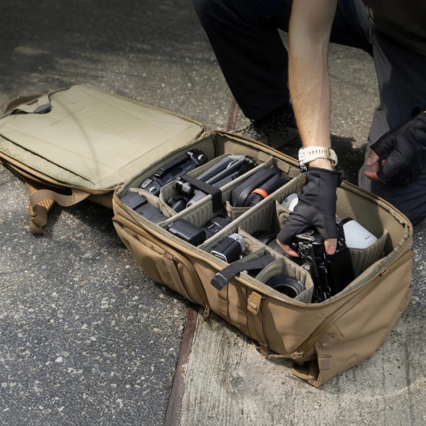 Taktinė Kuprinė - PGYTECH OneMo 25L Modulinis Dizainas, Vandeniui Atsparus, Coyote Brown – 3