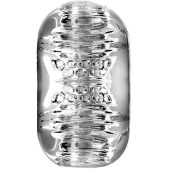 Toyfa Lingam Khani, tärisevä masturbaattori, TPE, läpinäkyvä, 9 cm