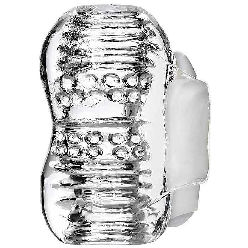Toyfa Lingam Khani, viberev masturbaator, TPE, läbipaistev, 9 cm – 3