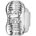 Toyfa Lingam Khani, vibrējošs masturbators, TPE, caurspīdīgs, 9 cm