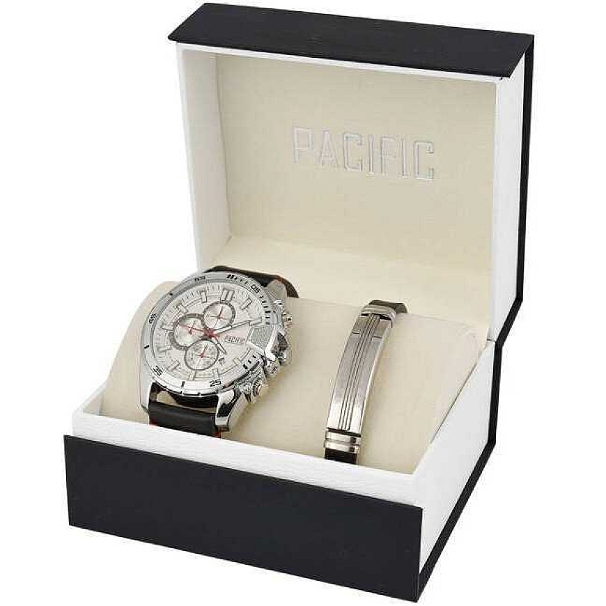Miesten kello PACIFIC X0078-08 - Lahjasetti (zy092a)