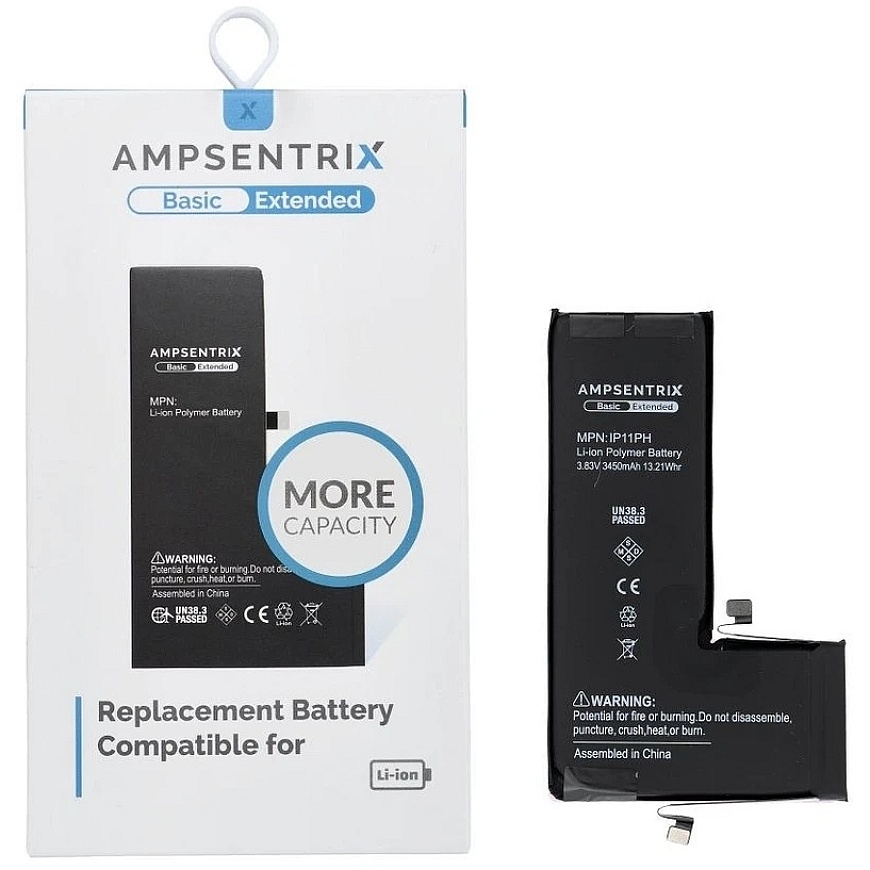 Inne „Oem AmpSentrix Basic“ baterija, skirta „iPhone 11 Pro“ (didelės talpos 3450 mAh) – 2