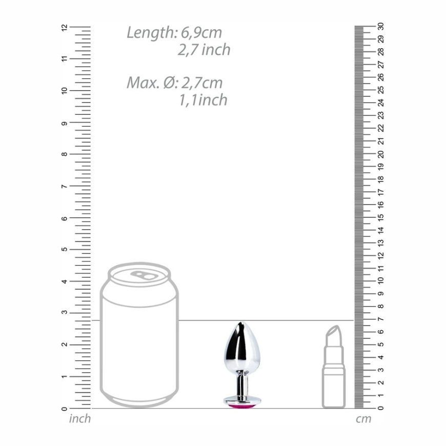 Ouch By Shots Heart Gem Butt Plug - Small – 5