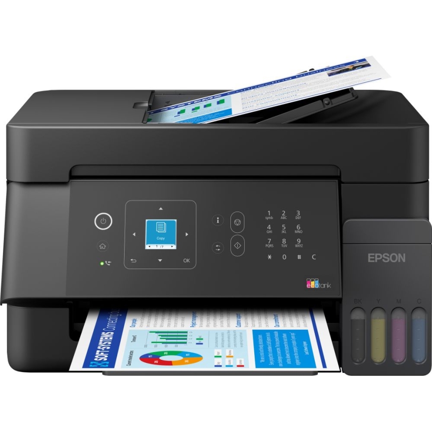 EcoTank | L5390 | Inkjet | Colour | Multifuction Printer | A4 | Wi-Fi | Black
