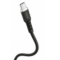 Powerton ENERGY DARK EDITION USB-C cable, 60 W, 1 m, silicone, black