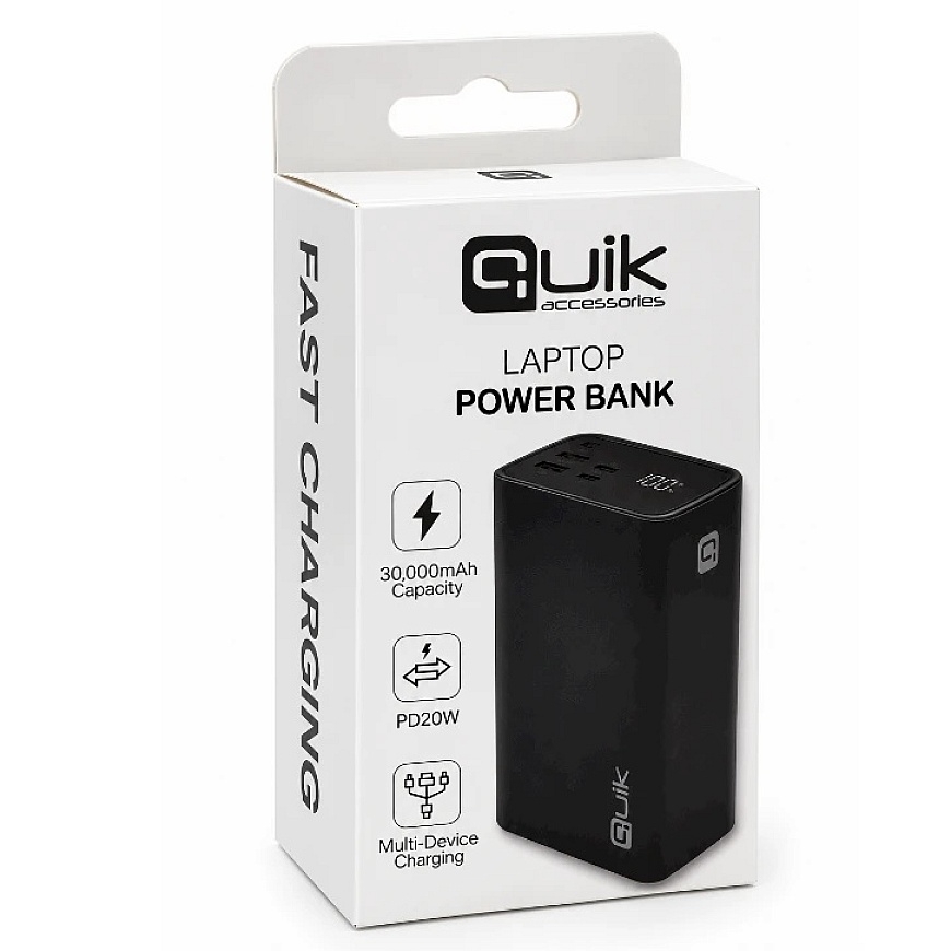 Quik Accessories QP-850 Portable Computer Power Bank 30,000mAh / PD20W – 3