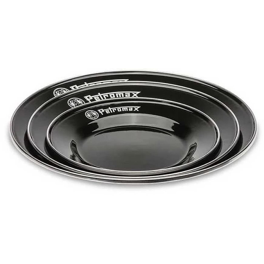 Emaljētas šķīvīši 2 gab. 18 cm Petromax Melni – 2