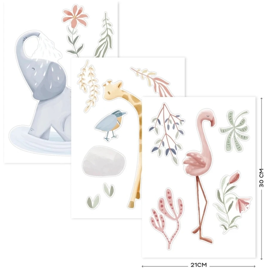 Little Dutch Wall Sticker Set 'Blooming Safari' – 2