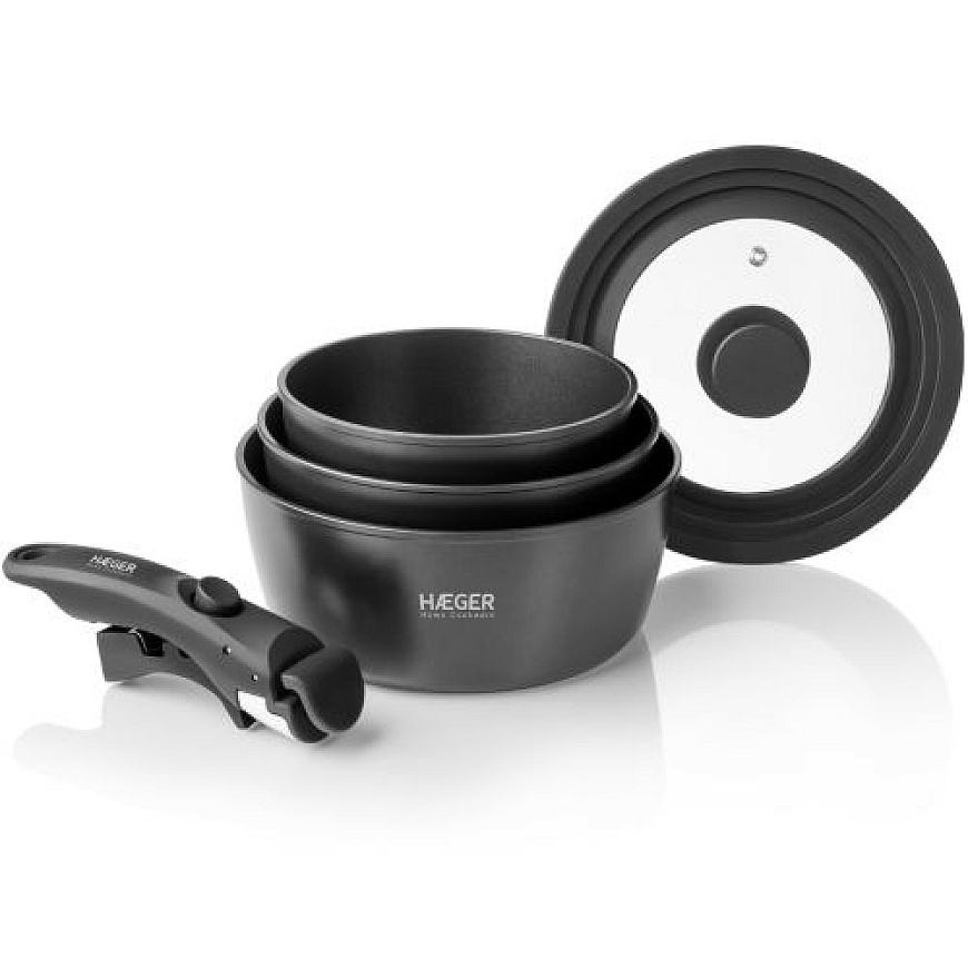 Haeger PA-C05.020A Easy Fit katlu komplekts ar noņemamu rokturi (5608475041501)