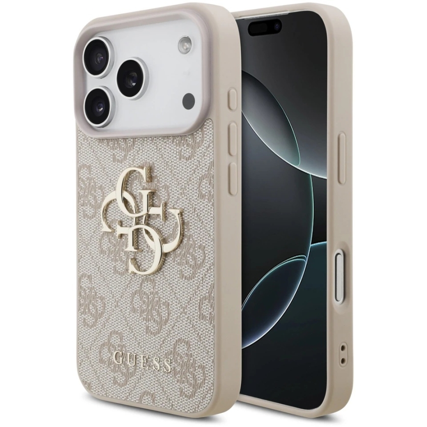 Guess 4G Big Logo maciņš iPhone 18 Pro / iPhone 17 Pro Max rozā