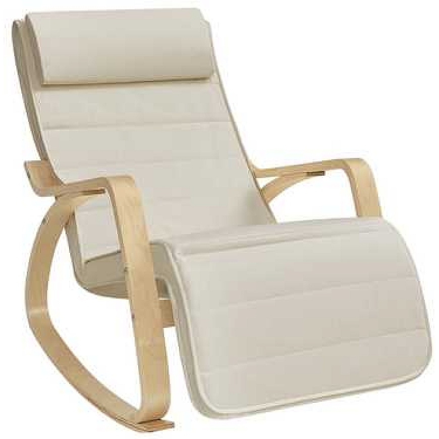 Spacetronik Supamoji Chair with Ottoman SPC-RIVA-01 Sand Color