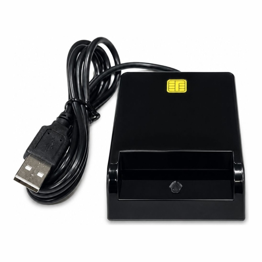 USB nutikaardi lugeja, kontakt IC kaardi lugeja digitaalallkirja, eID, pangandus- ja valitsuskaardi jaoks, must
