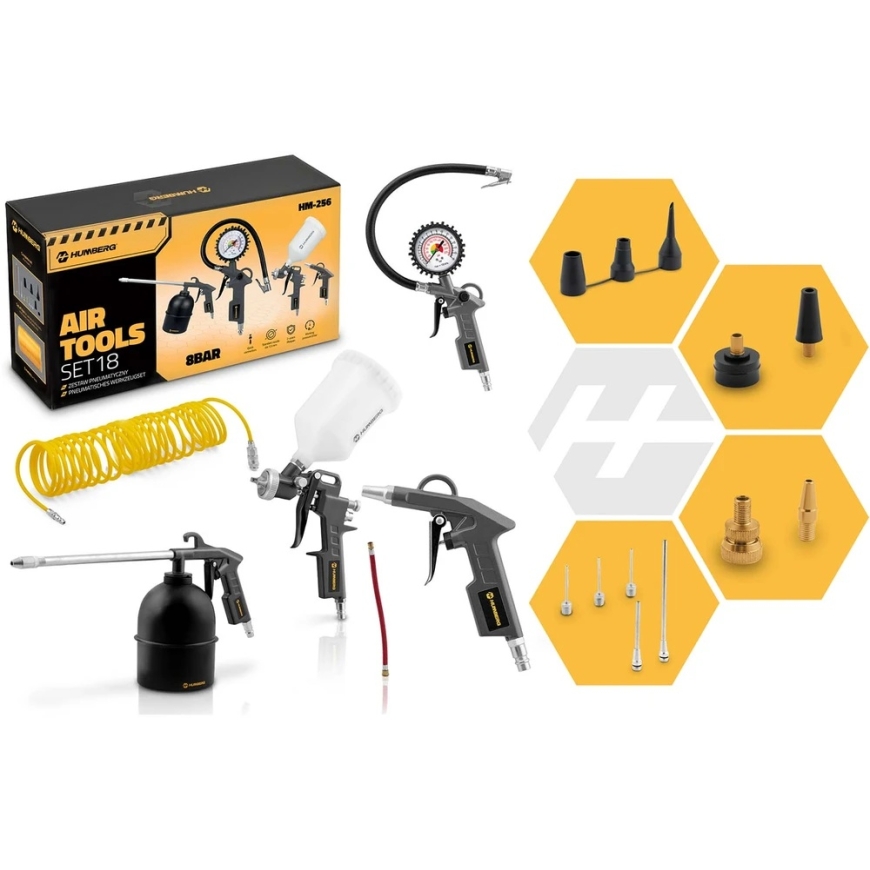 Humberg 18-piece pneumatic tool set for compressor Humberbg HM-256 – 2