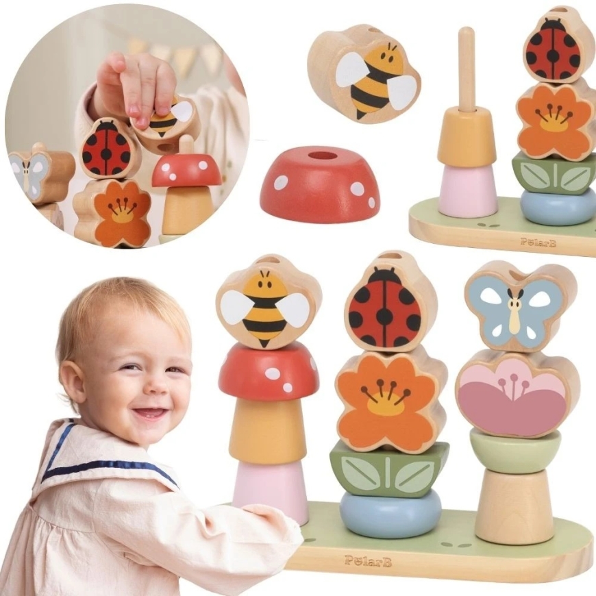 Viga Toys VIGA Puidust värvide sorteerimise pusle "Aed" 12m+ – 2