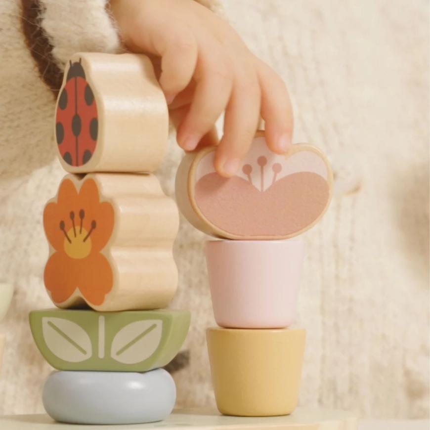 Viga Toys VIGA Medinis Spalvų Rūšiavimo Galvosūkis „Sodas“ 12m+ – 4