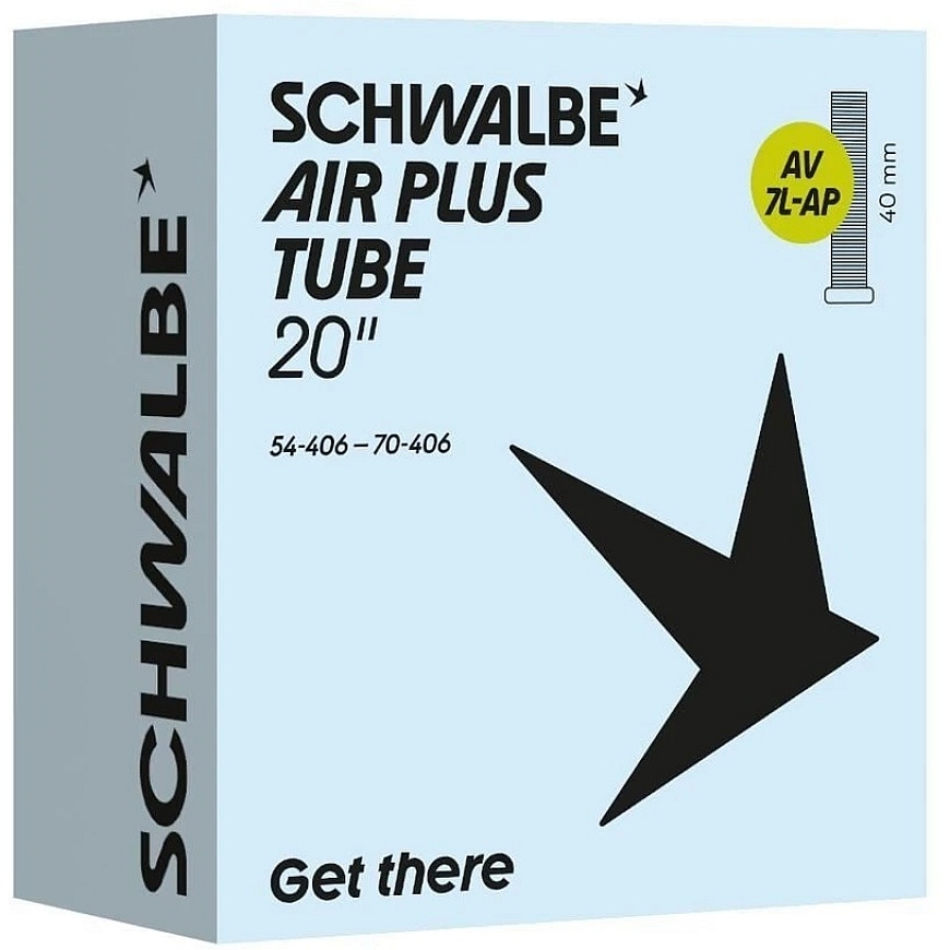 Schwalbe 20" AV7L AP AIR PLUS 54/70-406 Внутренняя камера, 40 мм ниппель Presta – 2