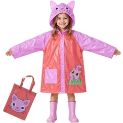 PELERYNA PRZECIWDESZCZOWA PŁASZCZ PONCZO DLA DZIECI RÓŻOWA REDCLIFFS R.M