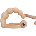 Lovetoy Резиновый ремешок с вибратором, открытие для пениса 16.5