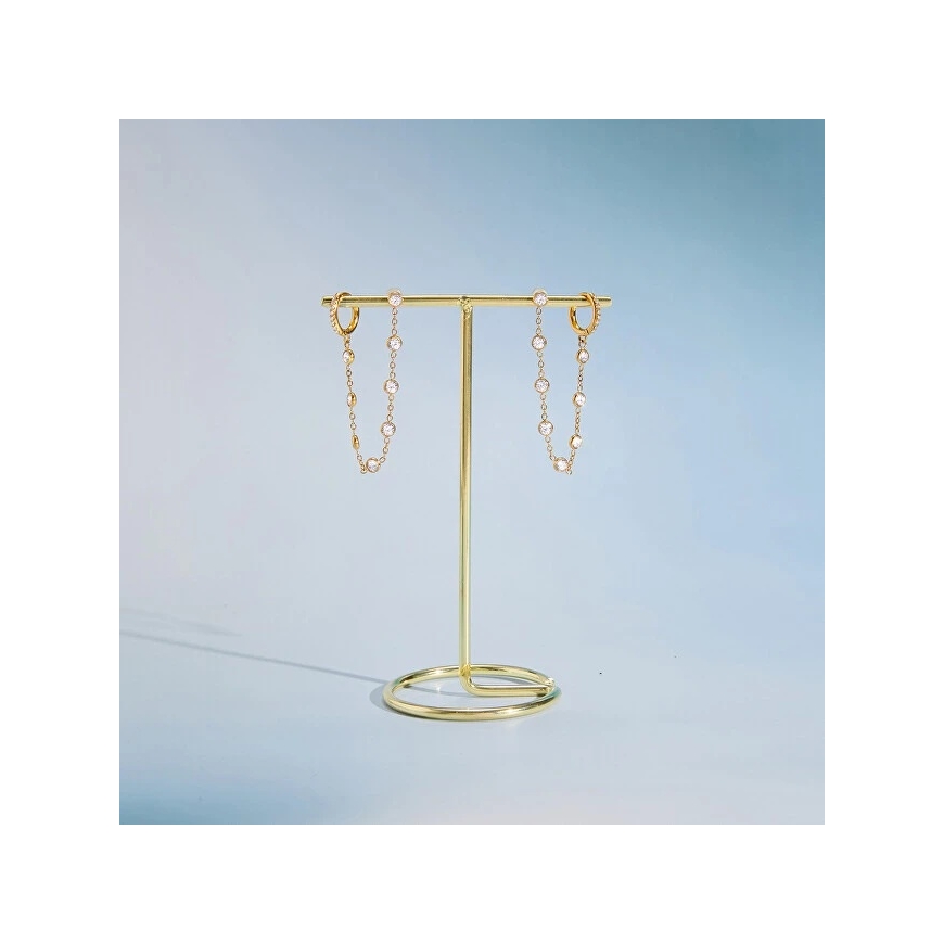 Troli Single Ear Cuff Earring with Zircons Gold – 2