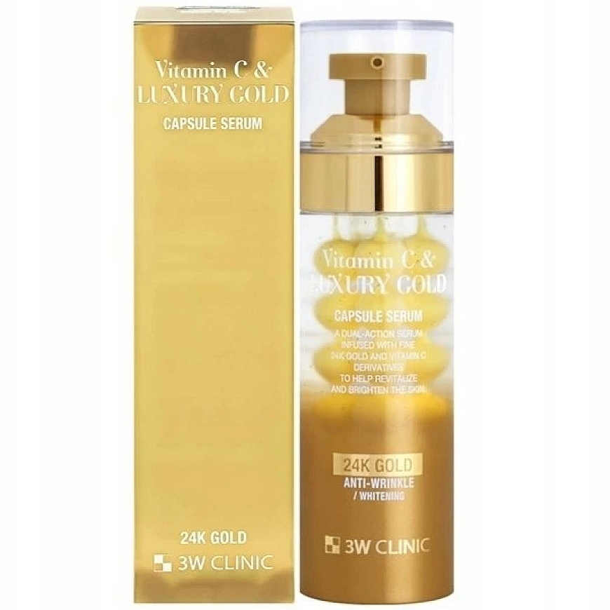 3W Clinic Vitamin C & Luxury Gold kapsulinis veido serumas 56 ml