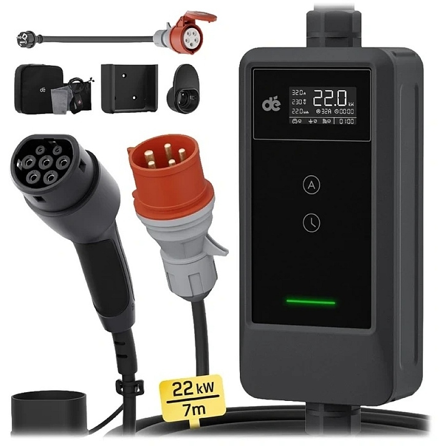Portatīvs elektromobiļa lādētājs - DEPOW deM2D22B7D_DL 22 kW 7 m