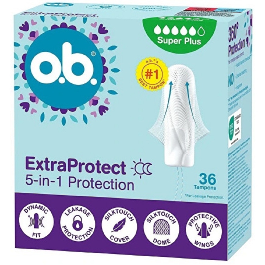 Johnson O.B._Extra Protect Super Plus tampons, 36 pcs. – 2