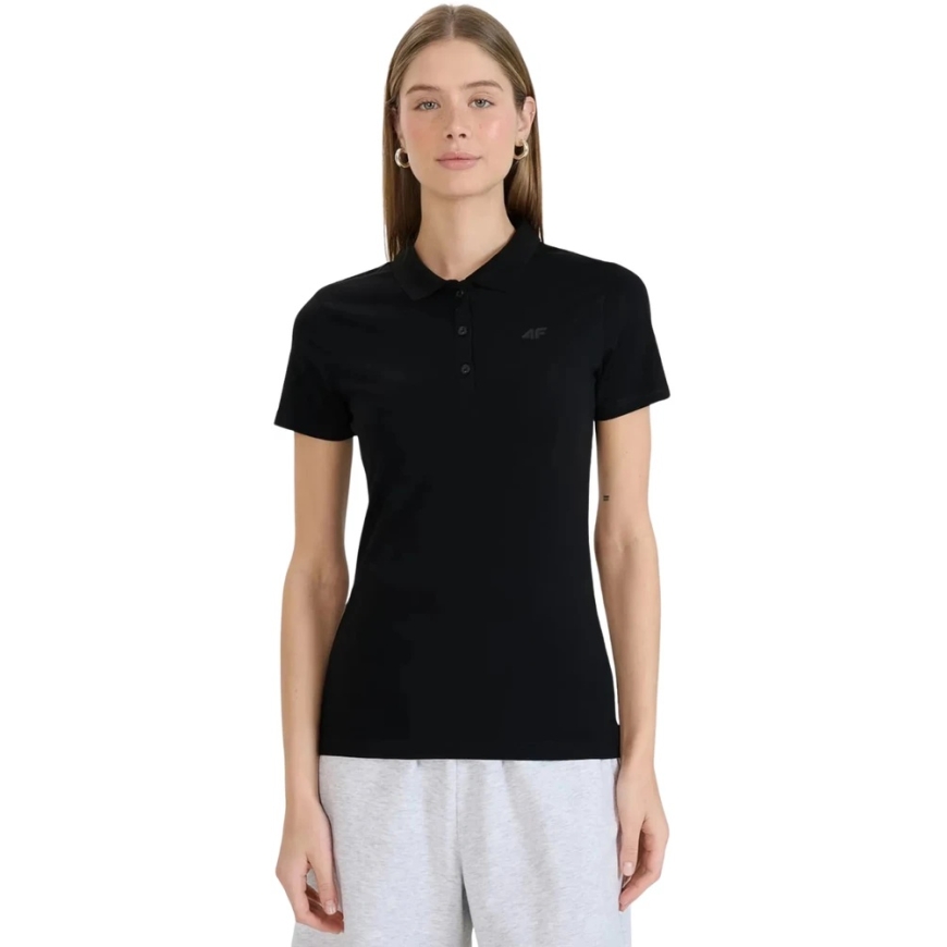 Sieviešu polo krekls 4F F0768 tumši melns 4FWMM00TPTSF0768 20S (2XL)