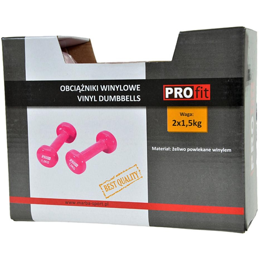 Vinila hanteles Profit rozā 2x1,5kg DK 4102 – 3