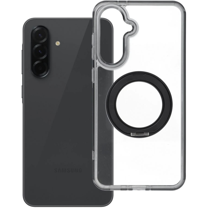 OEM Maciņš Samsung A36 Frame Circle Stand, saderīgs ar MagSafe melns