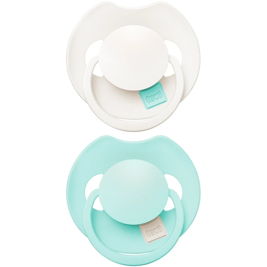 LOVI silikoniset dynaamiset tutti Prime, Lagoon/Mint Kerma, 0–6 kuukautta, 2 kpl., 34/451
