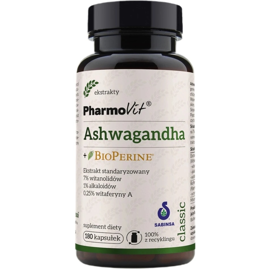 Pharmovit Ашваганда + BioPerine пищевая добавка 180 капсул – 2