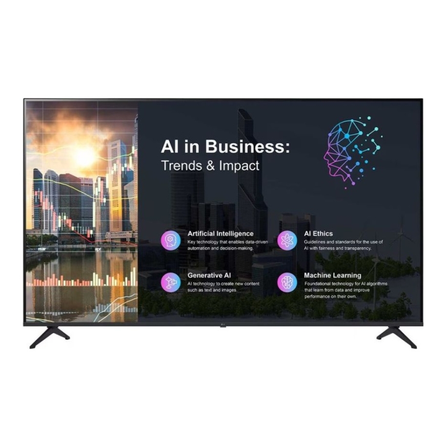 75PK640S0LA | Digitaalinen mainonta | 75 " | Vaakasuora | 16/7 | webOS | Wi-Fi | 300 cd/m² | 1000000:1 | 8 ms