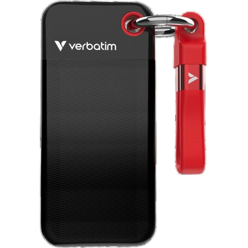 Verbatim Pocket SSD 128GB USB-C 3.2 gen.2 black-red 32434